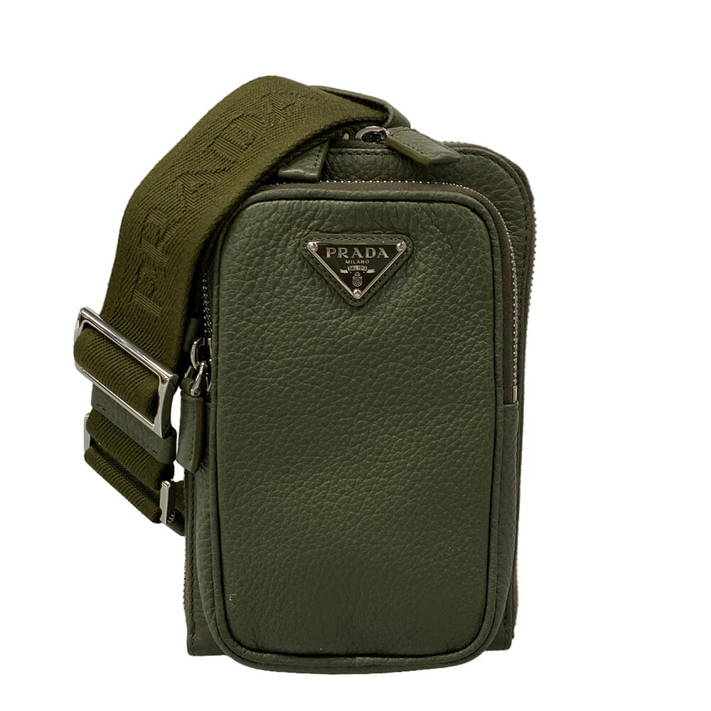 Prada Leather Smartphone Case Khaki #306233P16B